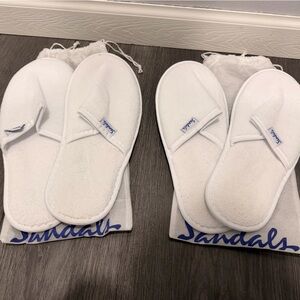 Set of 2 White Slippers from Sandals - new and never used